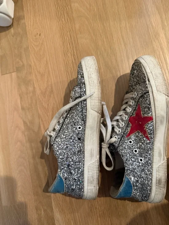 Golden Goose Women’s Superstar ‘Glitter Star’ Size 8 US - Picture 6 of 7